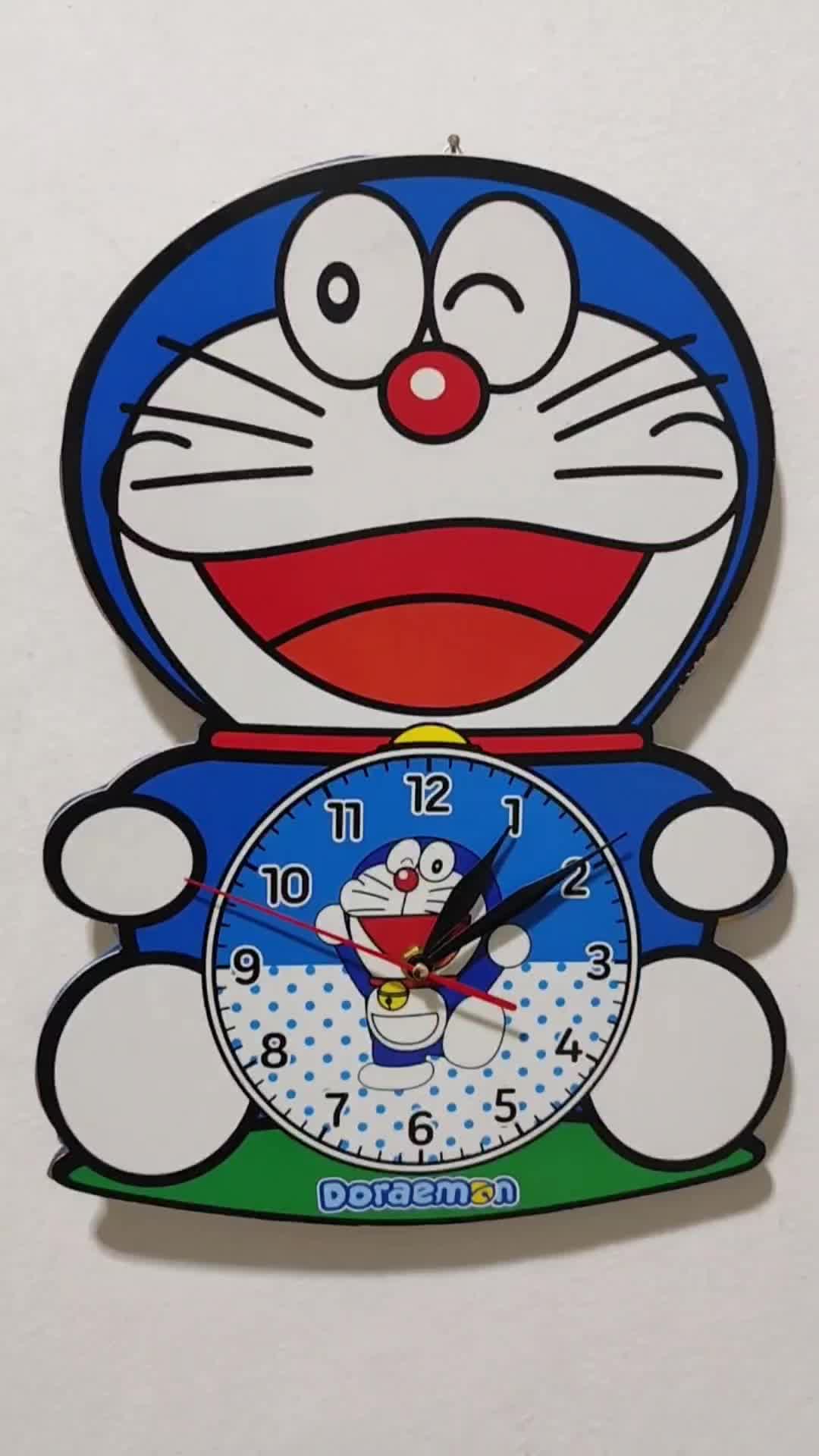Jam Dinding Karakter Badan Model Terbaru Aesthetic Kayu MDF Lucu Terbaru Mesin
