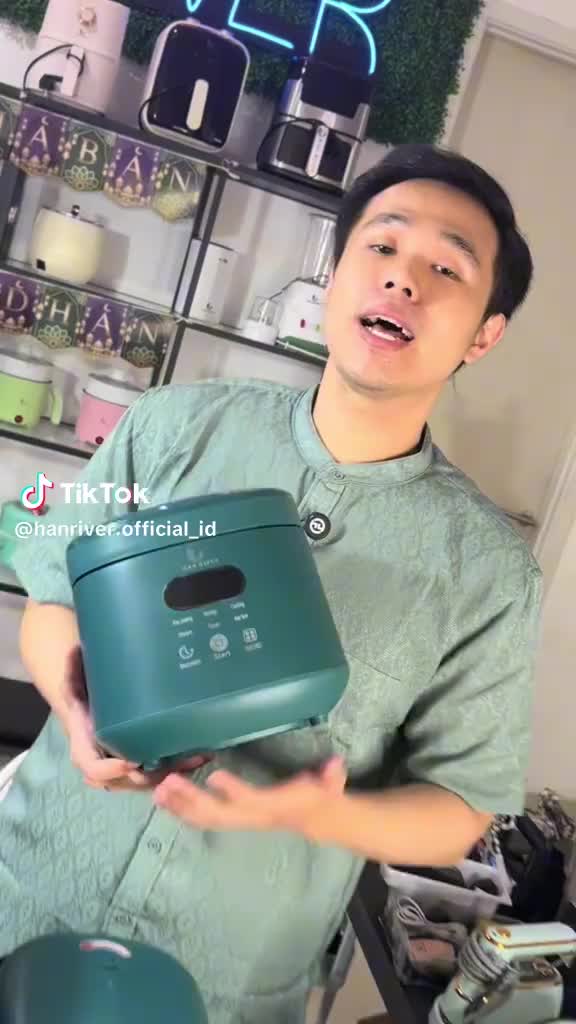 【EXCLUSIVE nisafauziah910】HAN RIVER Multifungsi Rice Cooker bisa tetap hangat / magiccom Portable rice cooker 1.2L 400W/wattrendah /Student VersionTravel version Rice Cooker