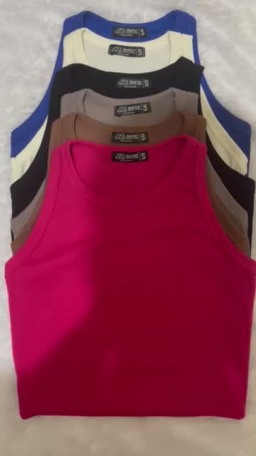 Mytic 04 - Singlet Wanita - Tanktop Korean Style - Tanktop Baju Atasan Wanita - Tanktop Bahan Rip Premium - Ribbed Knit Racer Tank - Tanktop Wanita Long  Stretch Top hanoll