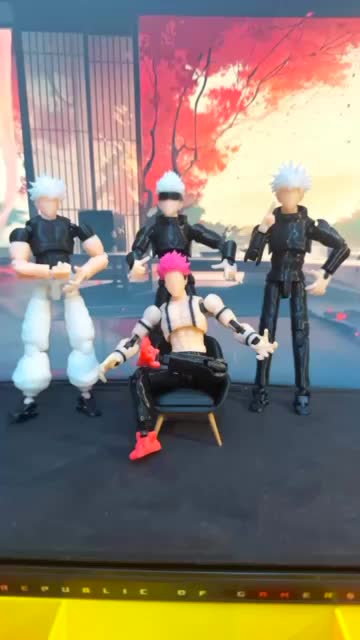 Gojo satoru gojo sensei dummy action figure bongkar pasang sepatu magnet artikulasi lengkap bisa berpose