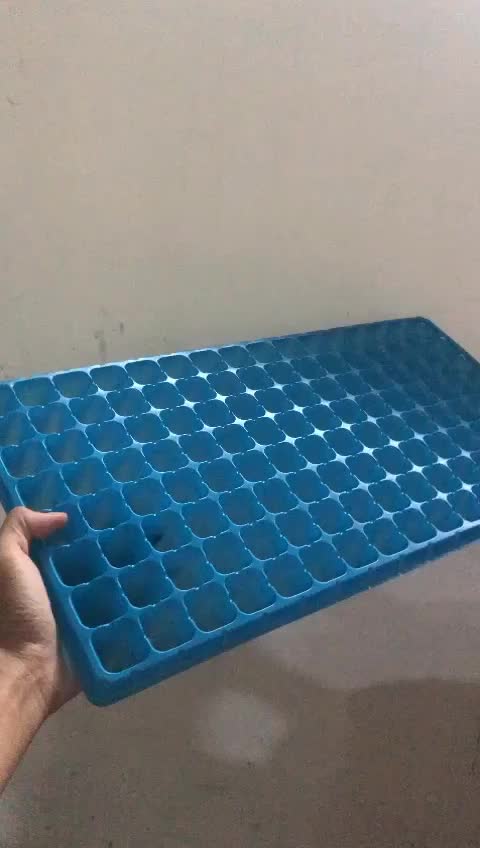 Tray Semai biru [beli 7 gratis 1] 128 Lubang tanaman bahan pet murni Plastik