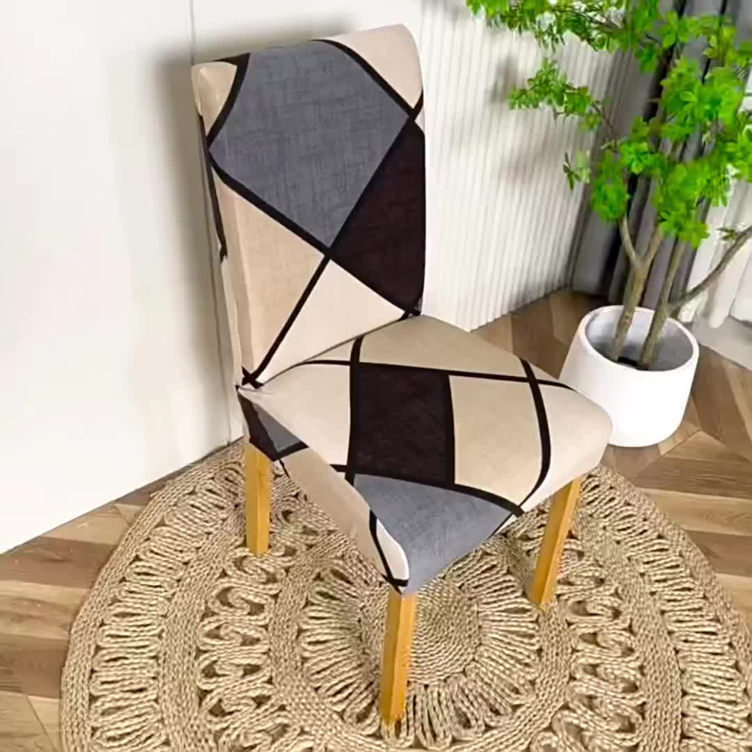 Cover Kursi Bangku Makan Elastis Pattern Menarik Gaya Nordik Sarung Kursi Penutup Bangku Chair Cover
