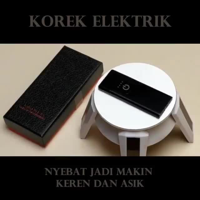 Promo korek Elektrik COD-383 dengan Fingerprint Touch Sensor LED dan Recharge Micro USB Besi