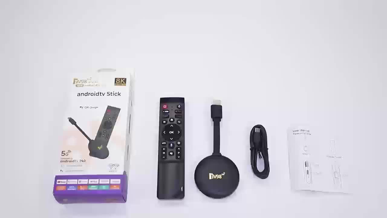Smartifact TV98 ATV X8 Android 14.0 2.4G.+5G Dual WIFI Voice-Controlled Bluetooth 5.0 TV Stick