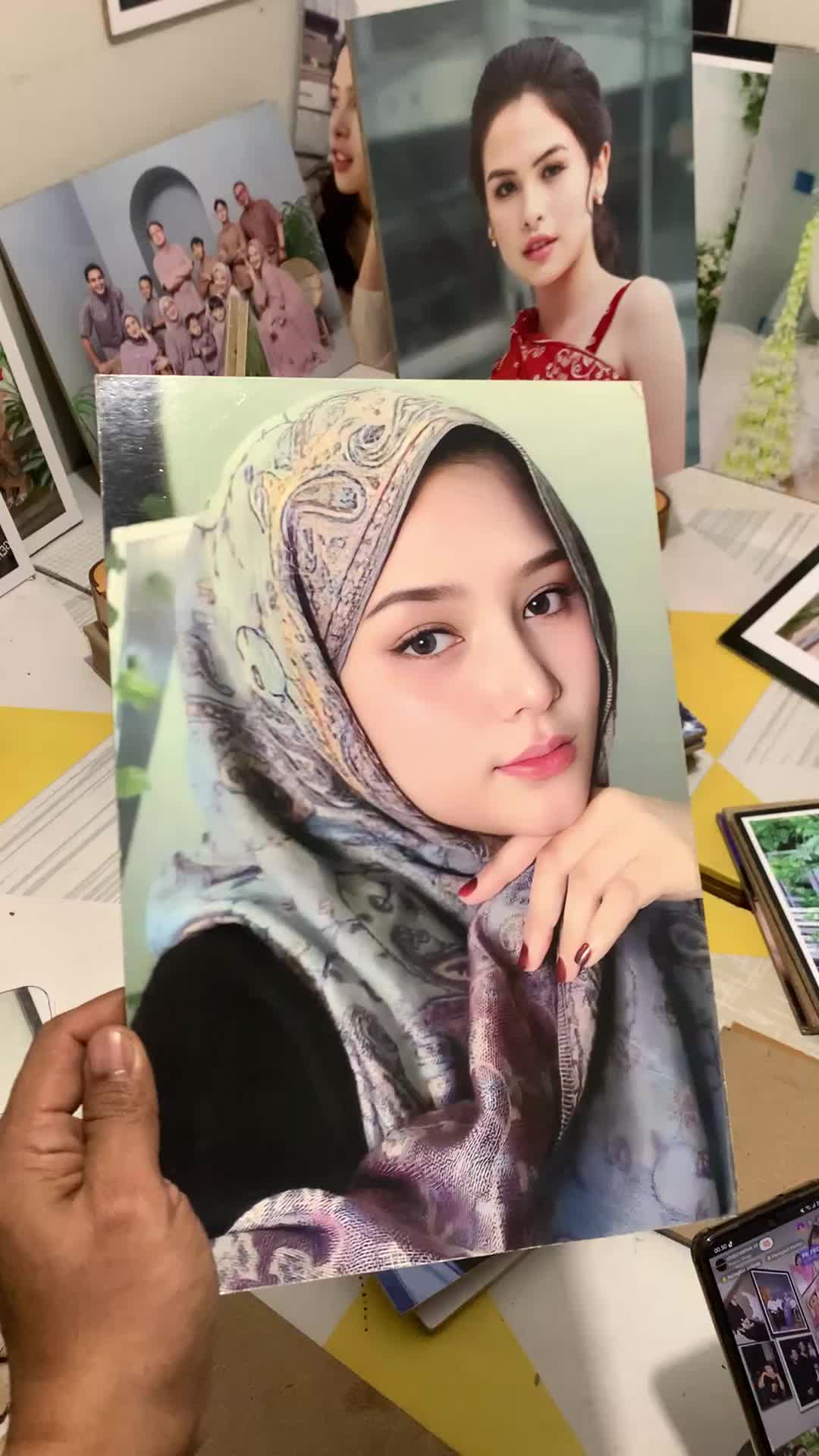 PAKET 2PCS 20X30 (10R) CETAK FOTO DENGAN BINGKAI MDF Dinding Hadiah