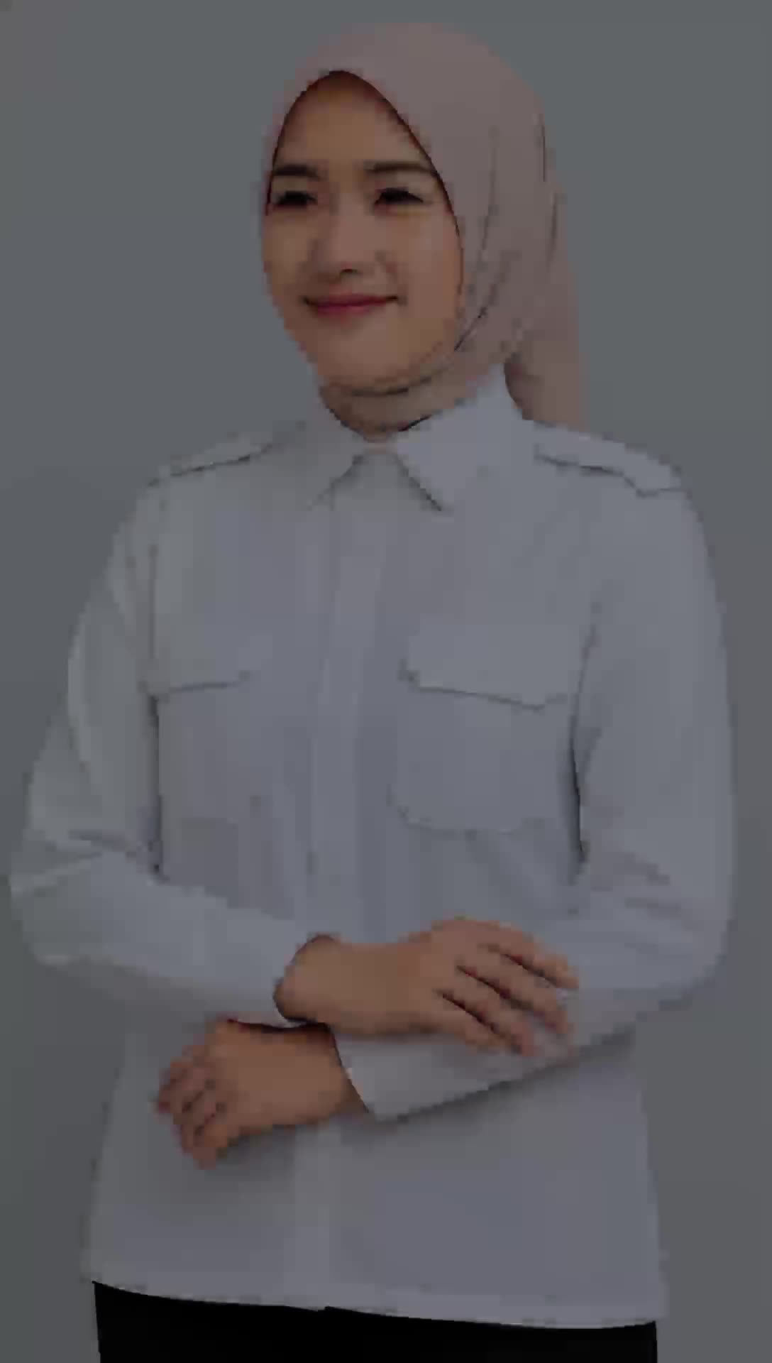 Blazer Uniform Wanita Putih untuk Pekerjaan Kantor - Lengan Pendek & Panjang