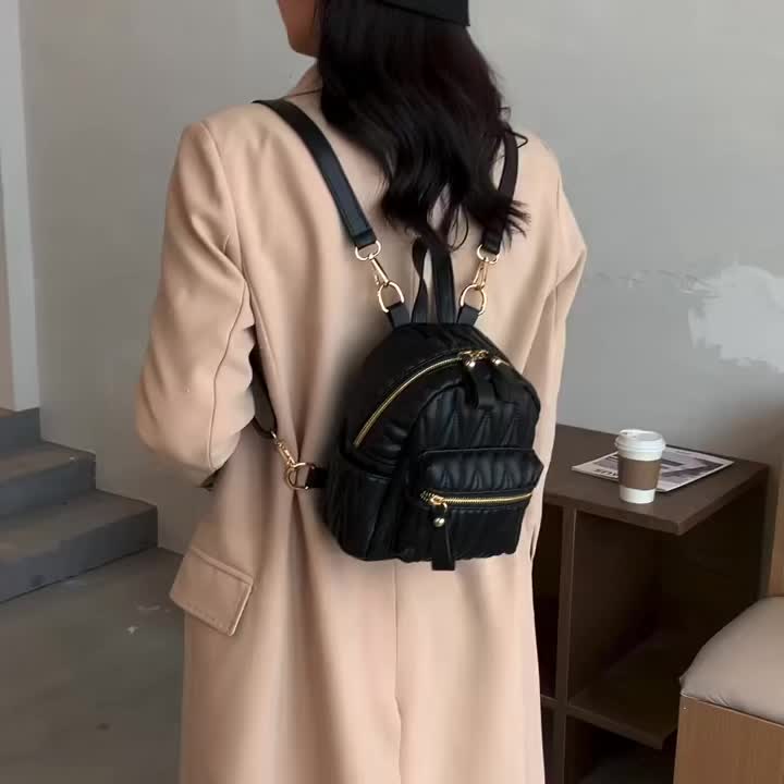 KARICHA - Tas Ransel Mini Elena Multifungsi Terlaris Tas Bordir Tas Ransel Mini Motif Terbaru kulit wanita backpack cewek