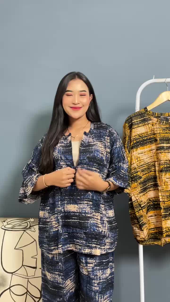 One Set Wanita Jumbo Piyama Setelan Wanita Rayon Premium kekinian baju santai wanita busui friendly