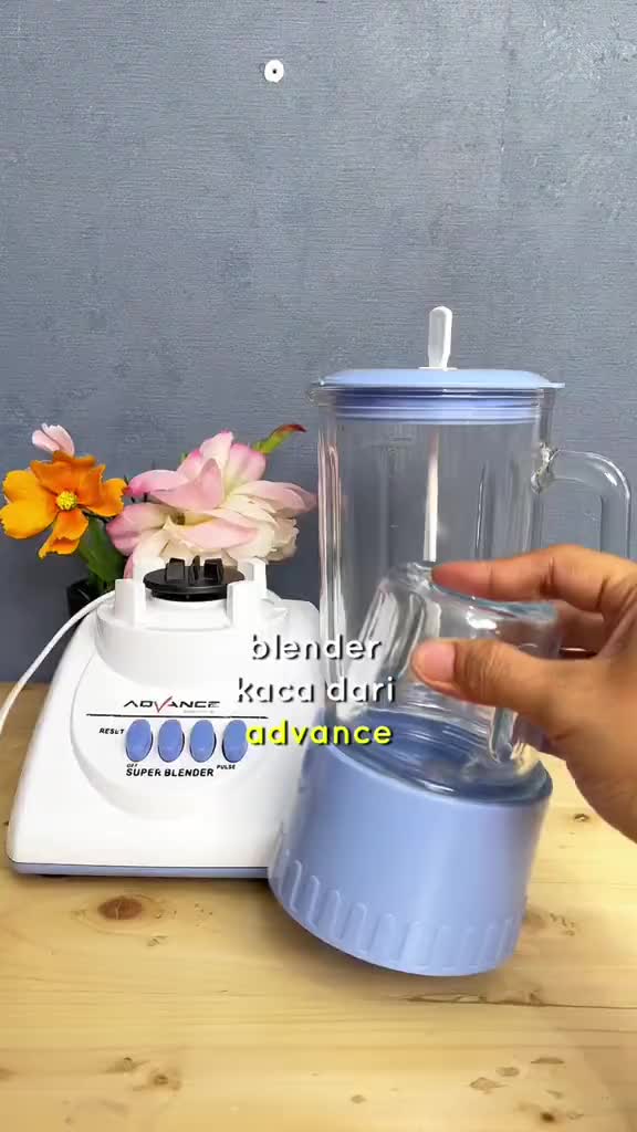 Advance Blender  Listrik  Wadah Tabung Kaca BL2 2in1 1.2 Liter Multifungsi Foodgrade Garansi Resmi 1 Tahun Pisau  Stainless Mesin Minuman