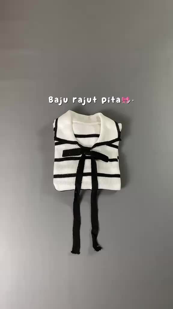Aliy sweater rajut pita polo kerah style korea Knitwear