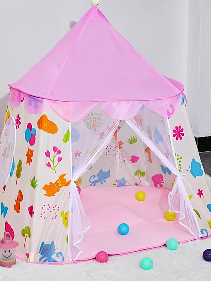 TS Tenda Anak Model Rumah 2 Pintu Warna Warni Tenda Castle Tenda Princess Anak Rumah