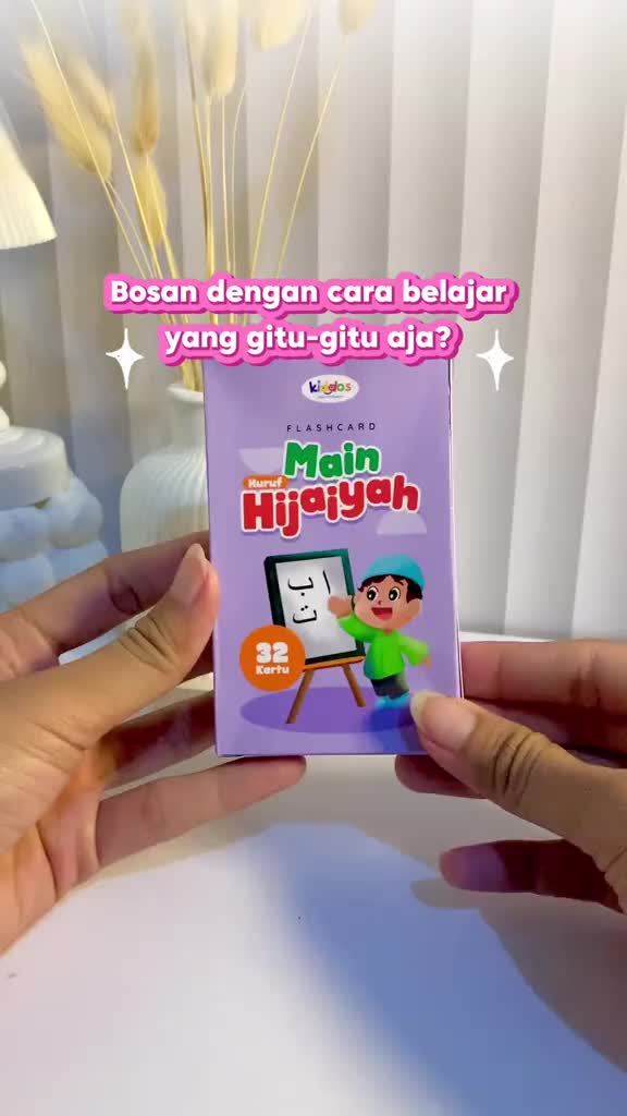 FLASHCARD HURUF HIJAIYAH ANAK - KARTU EDUKASI USIA 2-6 TAHUN - SERI MAIN HIJAIYAH - KIDDOS SMART PUBLISHER