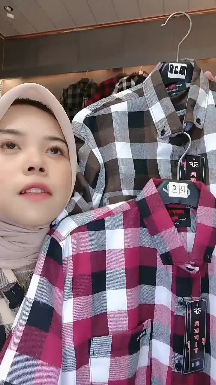 Kemeja Flanel Kotak Kotak Pria Lengan Pendek Dewasa Motif best seller Kain Tebal Lembut