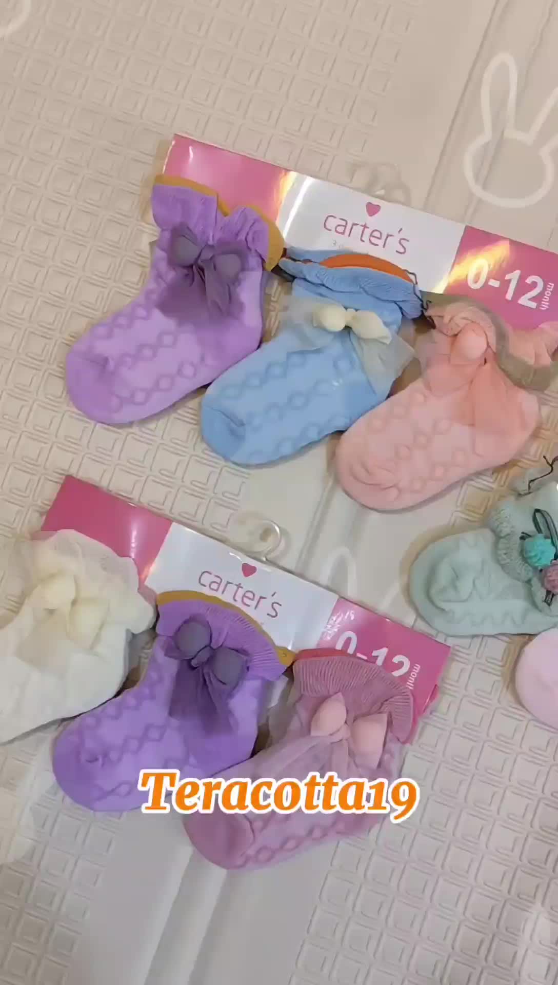 TERACOTTA19 - [3 psg] Kaus kaki anak bayi CARTER'S PITA SNI 0-12 M