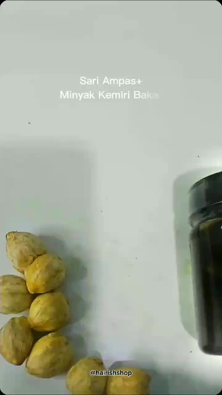 Sari Ampas Plus Minyak Kemiri Bakar 100ML - Perawatan Penumbuh Rambut Melebatkan & Menghitamkan Rambut Menumbuhkan Alis dan Brewok