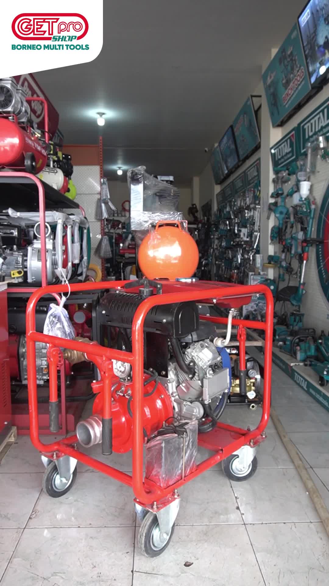 POMPA PEMADAM DOUBLE IMPELER TOMODACHI HGG20 + ENGINE 22HP ZS + FUELTANK + CAP + SWITCH GB750E