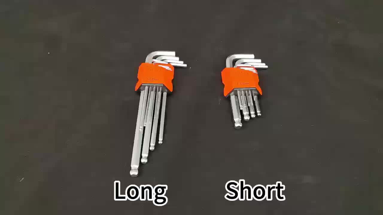 JLD Kunci L Set 9pc Hex Set key  KUNCI L berbentuk bola Set Kunci L Set murah