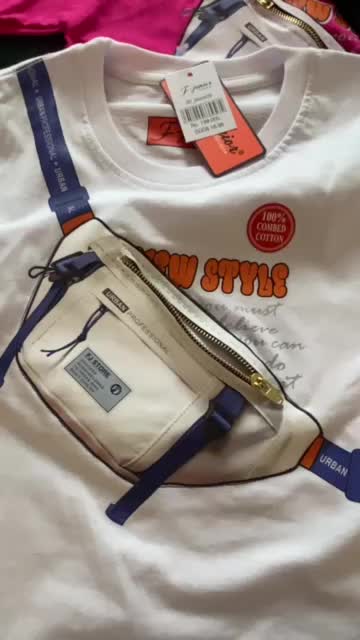 KAOS OVERSIZE WAISTBAG 3D.by F-JUNIOR #kaoslebaran Unisex Combed Atasan Katun Dewasa Wanita