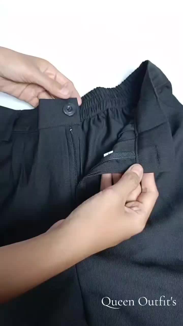 Celana Kulot Wanita Highwaist Model Loose Pant dengan Karet Belakang - Polyester Anti Kusut Casual Formal untuk Kerja Kantor