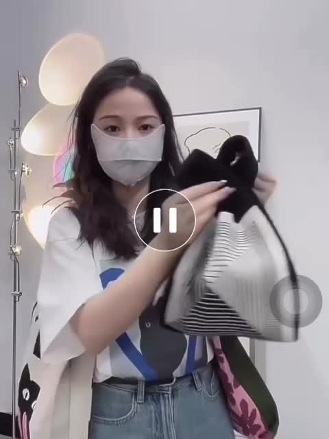 TOTEBAG MINI RAJUT Style Korea Tas Belanja Rajut Tote bag Rajut Tas Anyaman