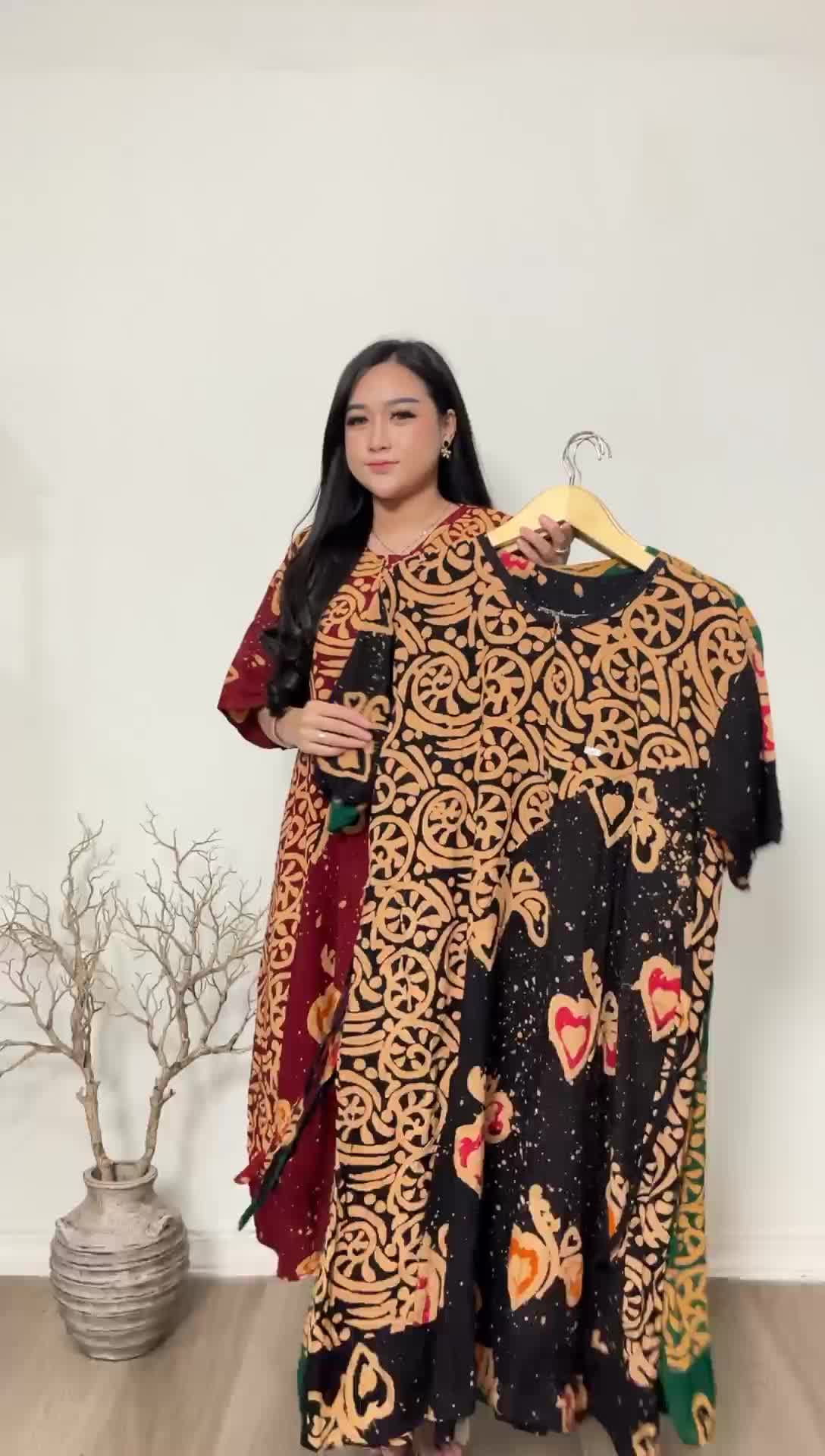 Daster Dres LD 115 Busui Reatsleting Depan Lengan 3/4..Daster Jumbo Ld 125 Cap Colet