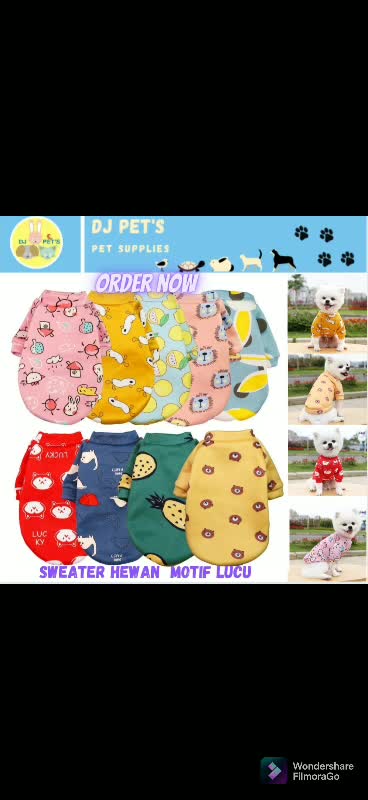 baju anjing kucing kaos raglan untuk anjing kucing model printing buah dan animal