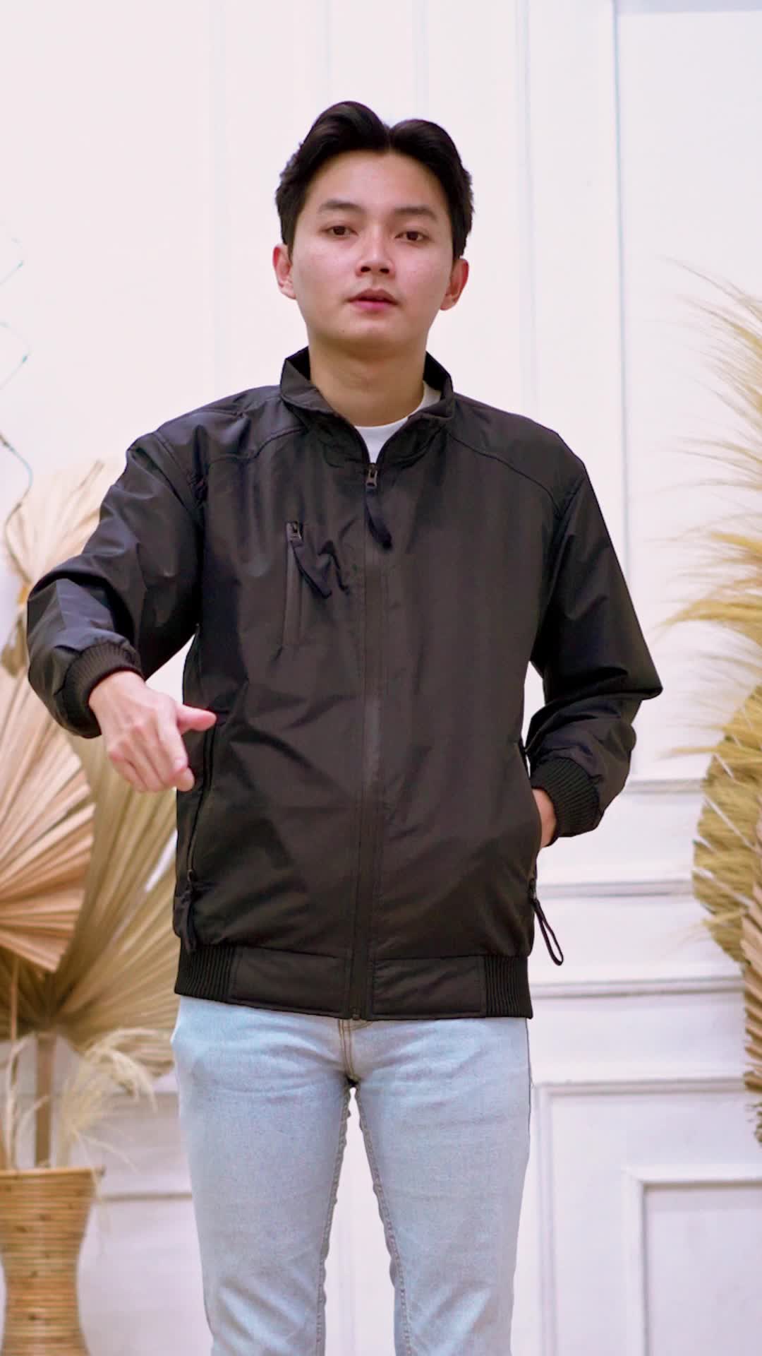 Ereste Jaket Parasut Pria Windproof Ghost