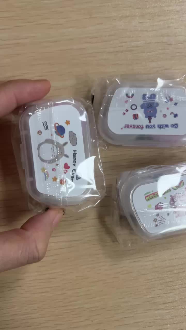 EyeShare Softlens Case Set – Kotak Lensa Kontak Travel dengan Pinset, Klip & Cermin Stiker (Warna/Desain Acak)