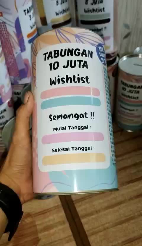 CELENGAN TARGET JUMBO 10 jt buka tutup dan permanen Celengan Plastik