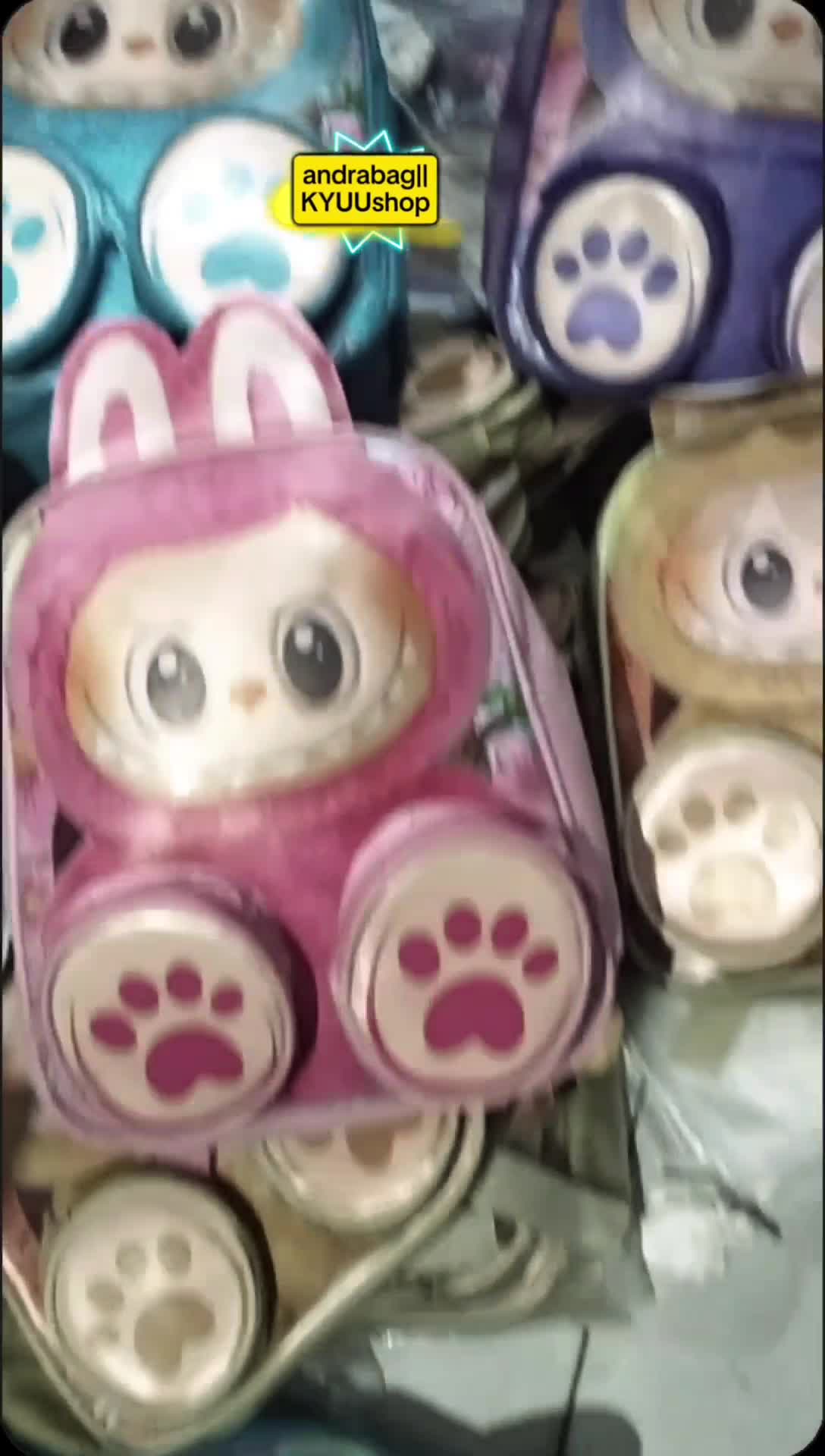 KYUU Tas Anak Sekolah Labubu Karakter Lucu Terbaru Perempuan laki laki 3 sampe 8 Tahun Fashion