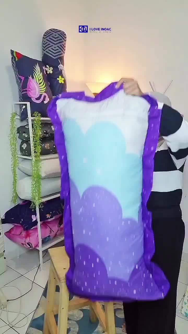 Bantal Cinta Rumbai Jumbo Panjang 1 M Isi Silicon Premium & Sarung dengan Resleting
