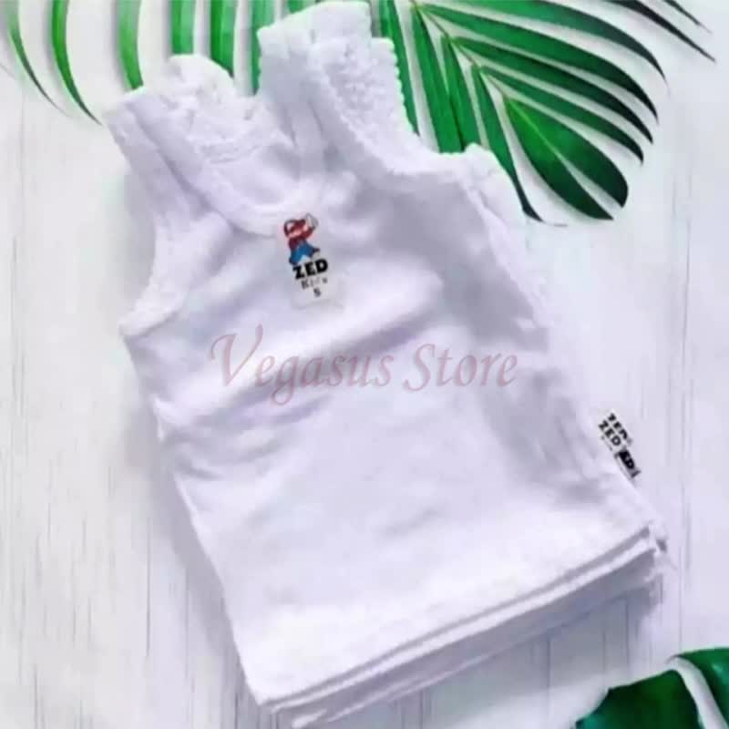 Zed Kids Kaos Dalam Anak Perempuan & Laki-Laki Usia 3-15 Tahun Singlet Kutang Jumbo XL-7L Bahan Katun Combed Nyaman Berkualitas Tinggi Set 3-6pcs COD Best Quality Cowok Cowok