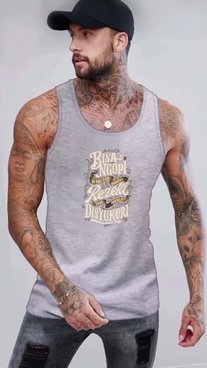 SINGLET PRIA BISA NGOPI  KAOS TANPA LENGAN / LEKBONG PRIA / KAOS DALAM Distro