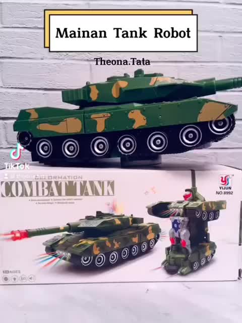 MAINAN MOBIL ROBOT COMBAT WAR TANK DEFORMATION MILITARY WAR TANK BESAR Anak Kado Control