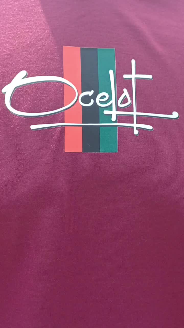 Kaos Oblong Lengan Pendek Pria Wanita Dewasa Ocelot Semi Katun DTF Polyflex V-Neck - Ukuran L, XL, XXL - Distro Sablon Cowok Baju Atasan Unisex Motif Keren Hitam