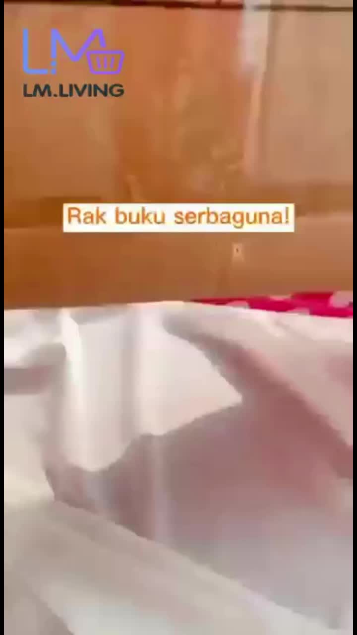 LM Rak Buku Minimalis & Rak Penyimpanan Serbaguna Rak 5 Susun Anti Debu dengan Penutup untuk Ruang Keluarga