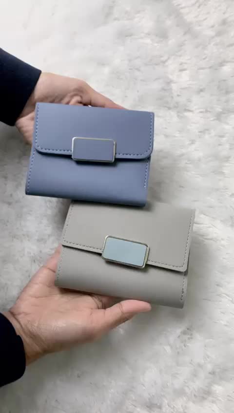 Retro Paragraf Pendek KC122 Forever young Polos Dompet Wanita Import Real Pic