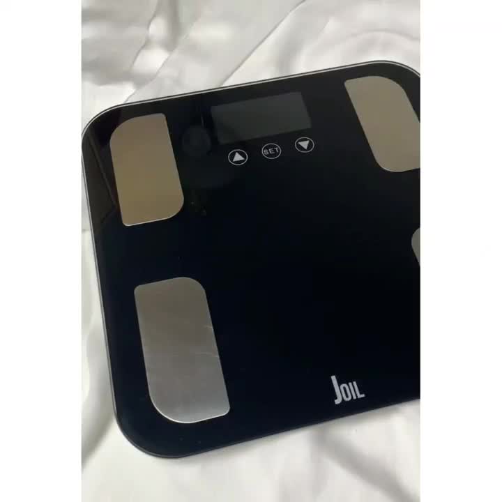 Joil Timbangan Badan Digital Body Fat Monitor Komprehensif Lengkap 4 Sensor Presisi Tempered Glass Kokoh 6 mm - J1