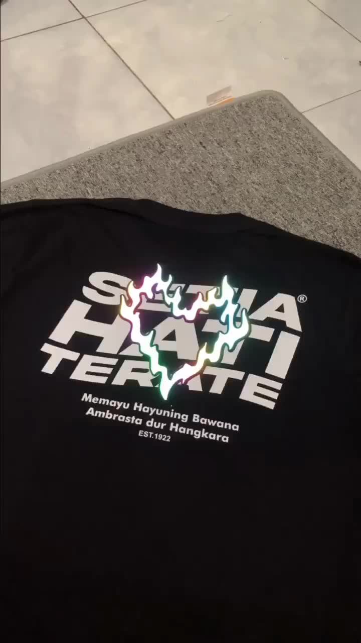 KAOS BAJU PSHT REVLECTIVE DESAIN KEKINIAN MENYALA HATI BERSINAR Rainbow Combed Sablon Distro Katun Pria