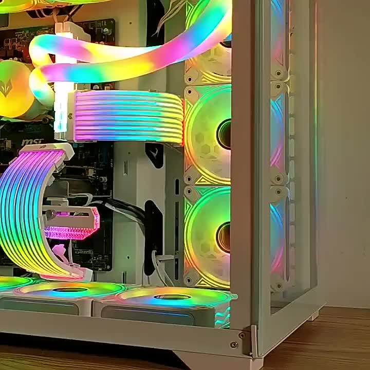 Kipas Infinity Mirror ARGB 120mm GEN3 Pro ARGB PWM 2 dalam 1 Kipas Depan dan Belakang PC Desktop