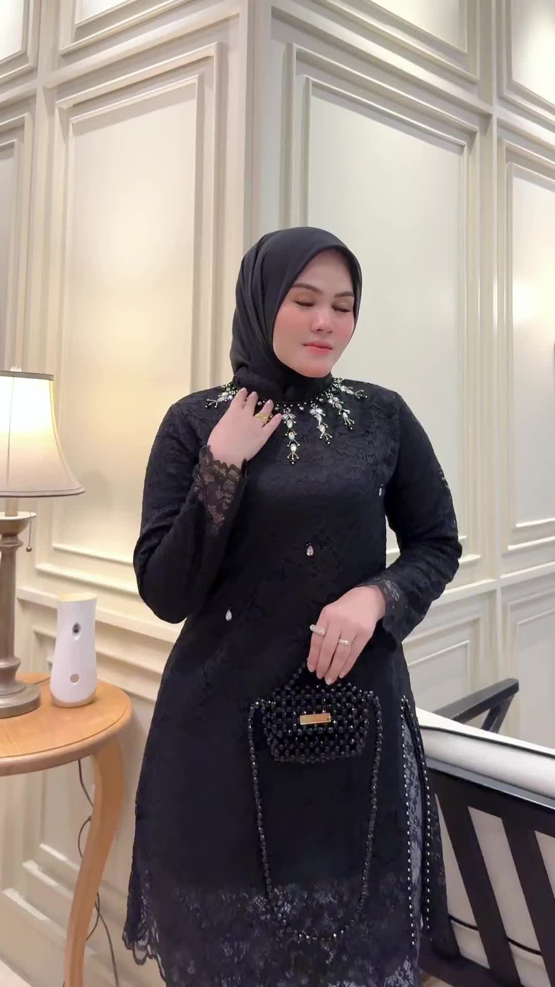 Set Kebaya Payet Nagita Kebaya Modern Full Payet/One Set Kebaya Full Payet Terbaru dan Terlaris Atasan Panjang Songket Wisuda Wanita