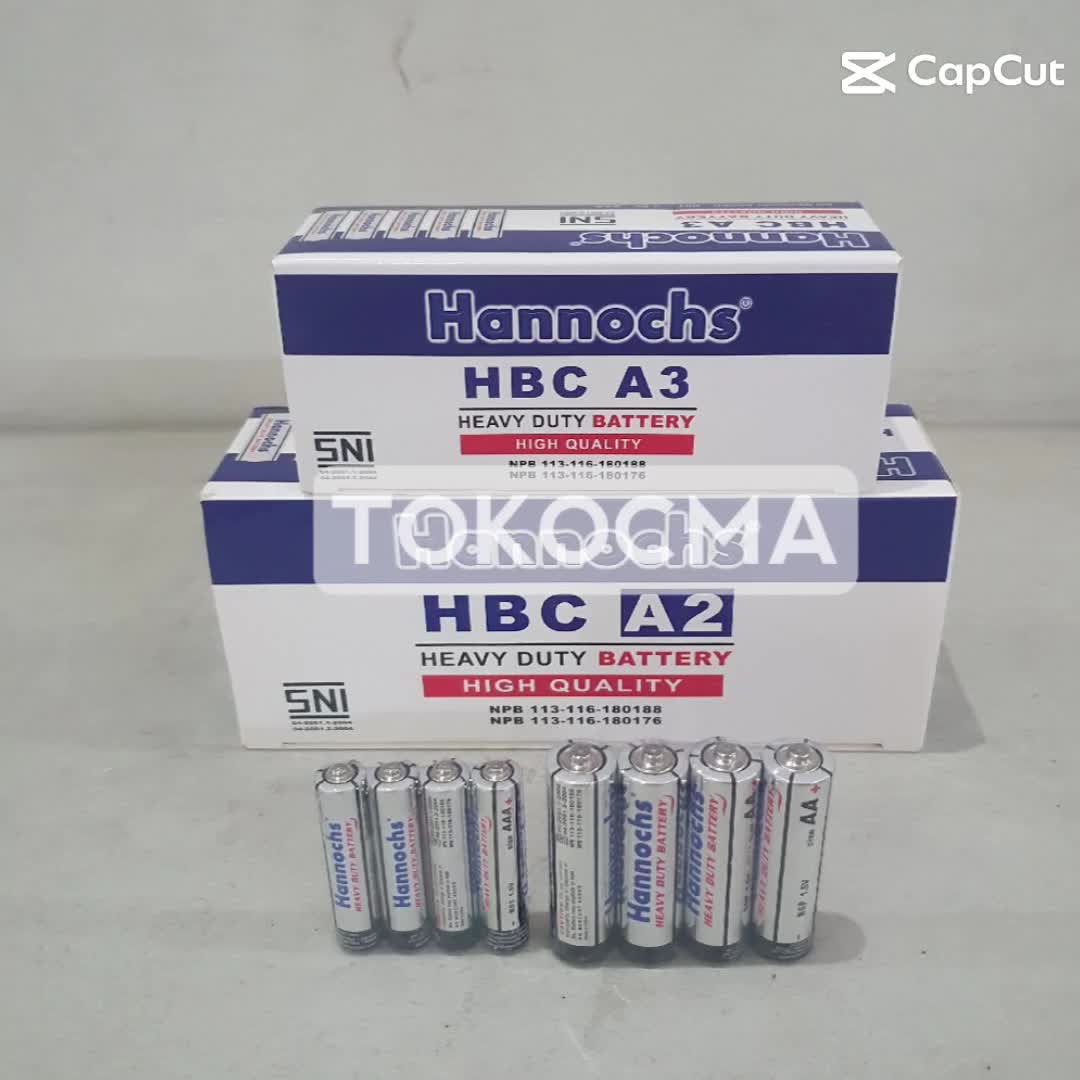 Baterai / Batere / Battery AA AA2 & AAA A3 Hannochs SNI - High Quality