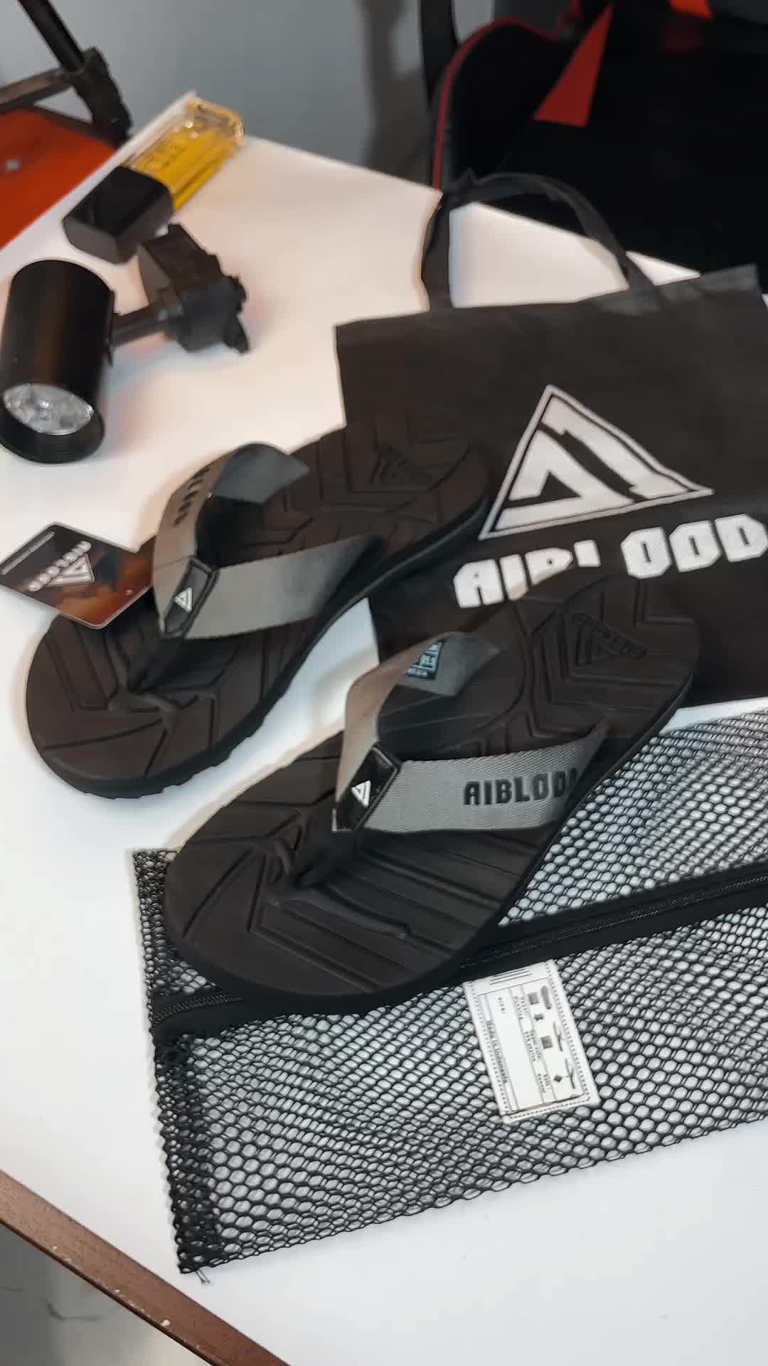 AIBLOOD - Sandal Outdoor Japit Casual Original Spesial Pria Wanita Jepit Sendal Hitam