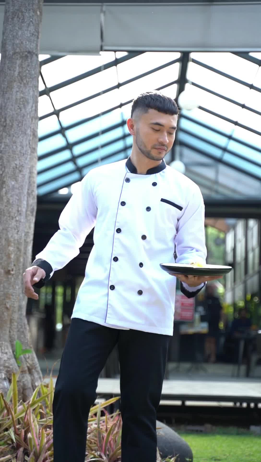 baju koki/chef lengan panjang-cheff jacket