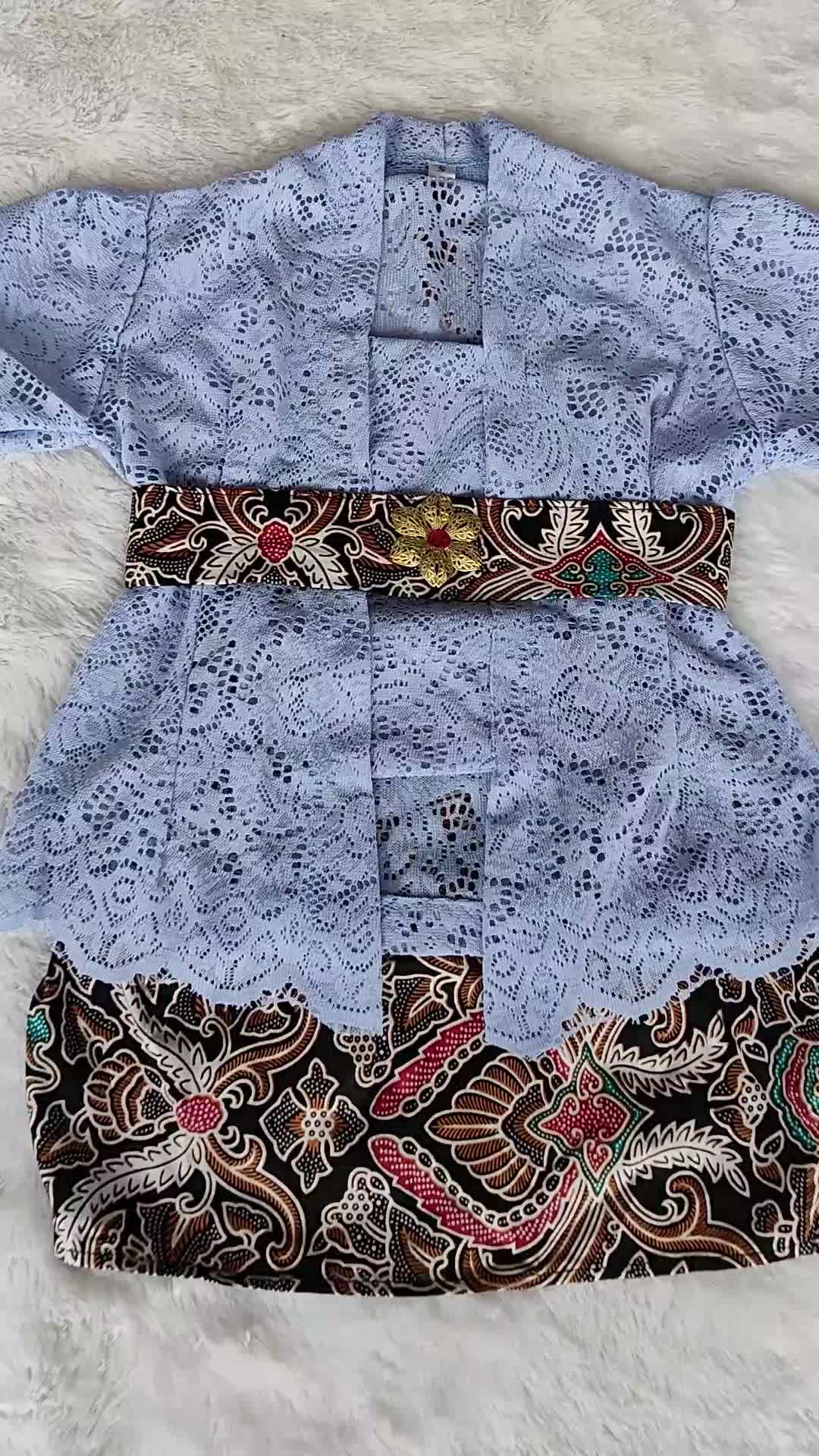 Setelan kebaya bayi dan anak span pendek Perempuan Rok Katun Parsel
