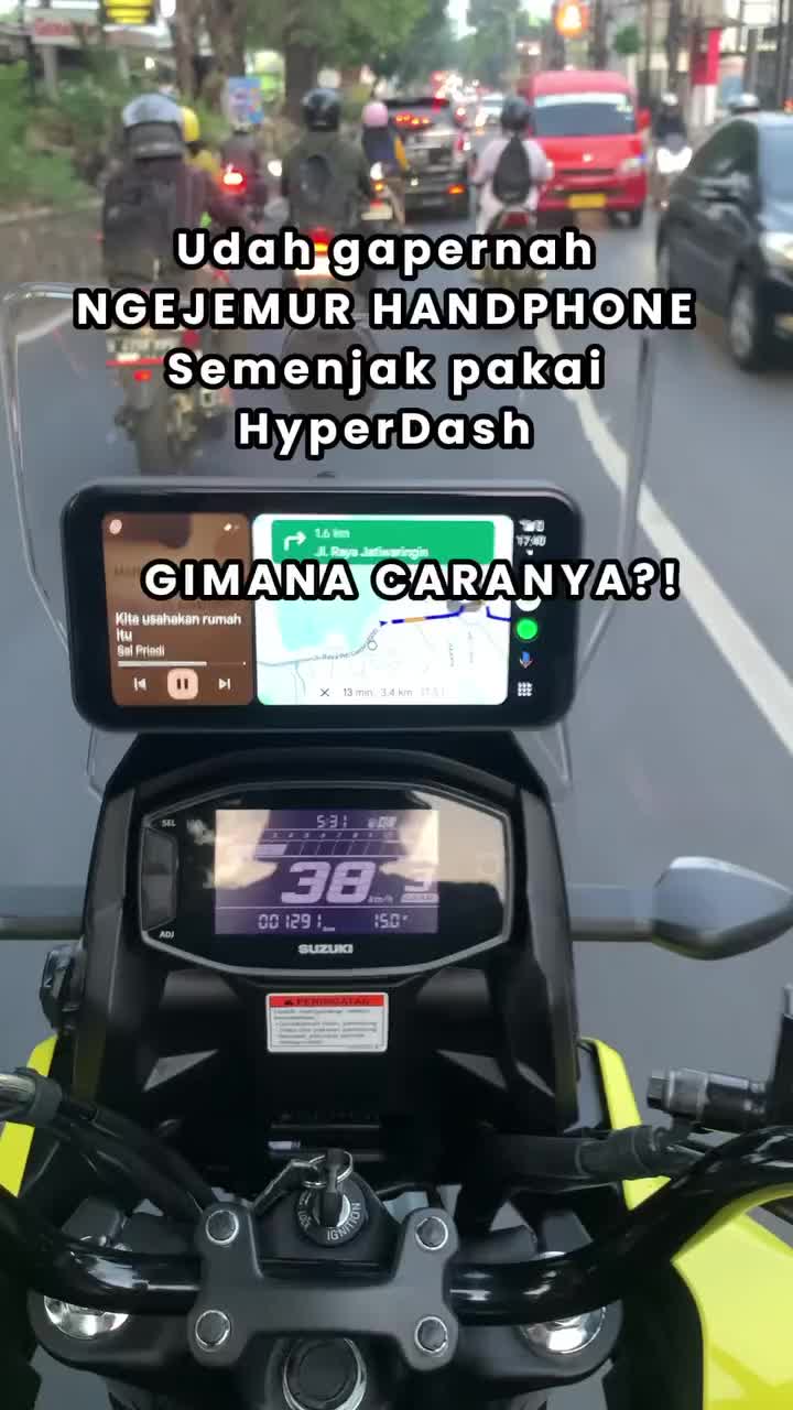 HyperDash Dashcam Motor Smart Screen Tpms | Camera Motor Layar Wireless Carplay Android Auto