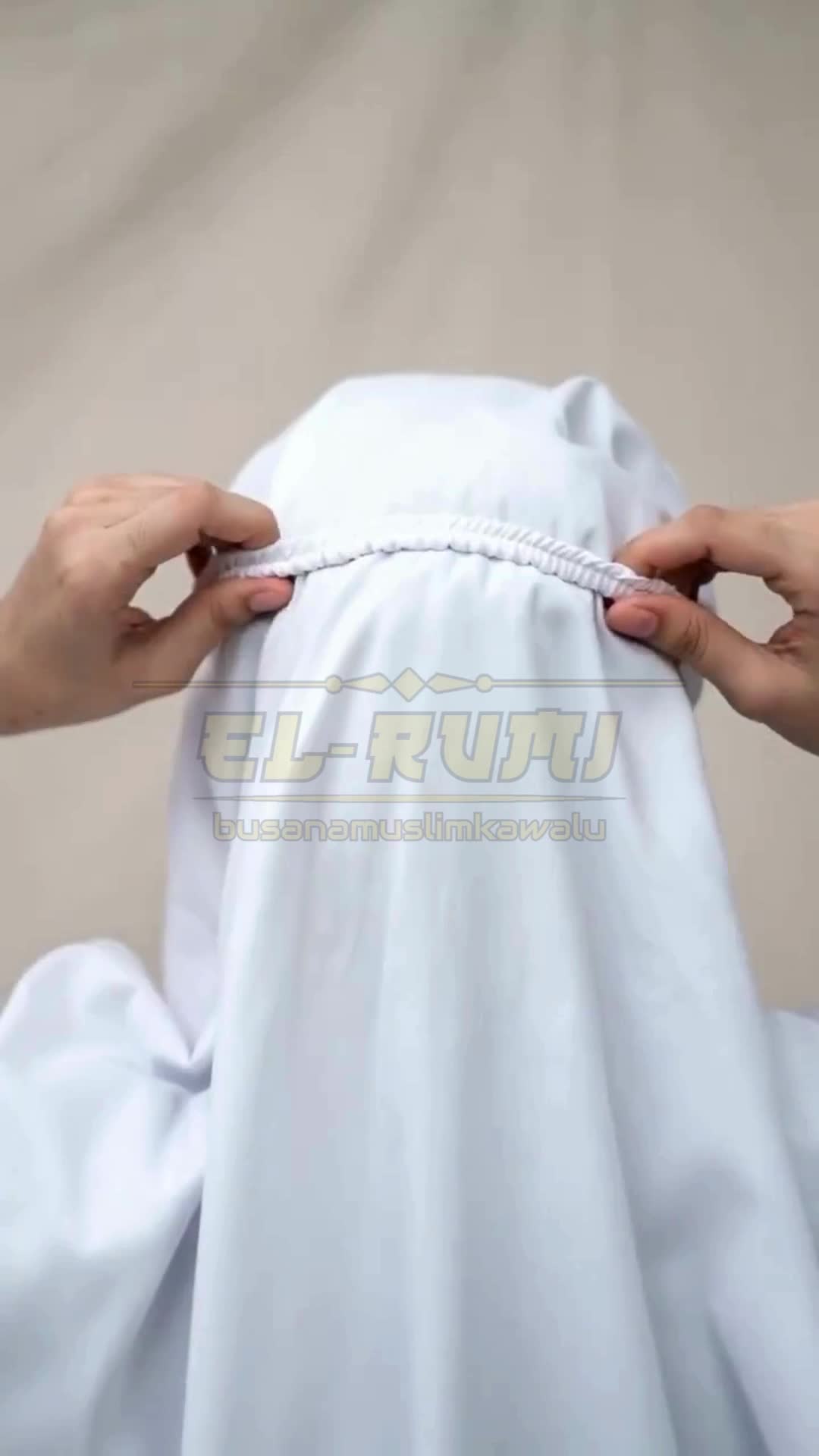 ELRUMI OFFICIAL - Bergo Umroh dan Haji bahan Katun Premium Hijab Instan Pengajian Lembut Nyaman Putih Hitam Renda Muslim Dewasa