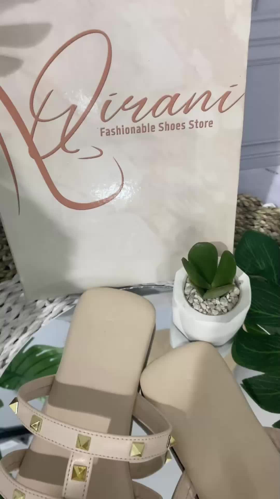 Qirani - Sendal Teplek Tali wanita Elegan viral kekinian Hitam Sandal Cewek sandal wanita ringan manis sandal  9