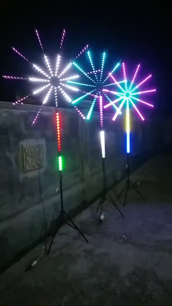 Tiang Lampu LED Running Firework/Lampu Hias/Lampu Nyala Berwana-warni /Bentuk dengan Dinamis untuk Dekorasi/Bentuk Kembang/Kerangka Lampu Led Strip Model Firework