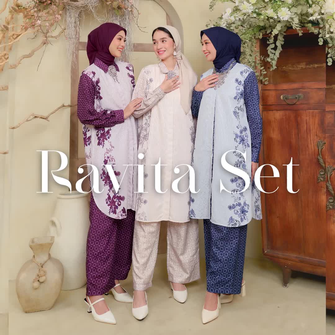NUNA Ravita Set | Setelan Wanita Print Busui Raya